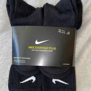 Nike Everyday Plus Cotton Cushioned Crew Socks - Black